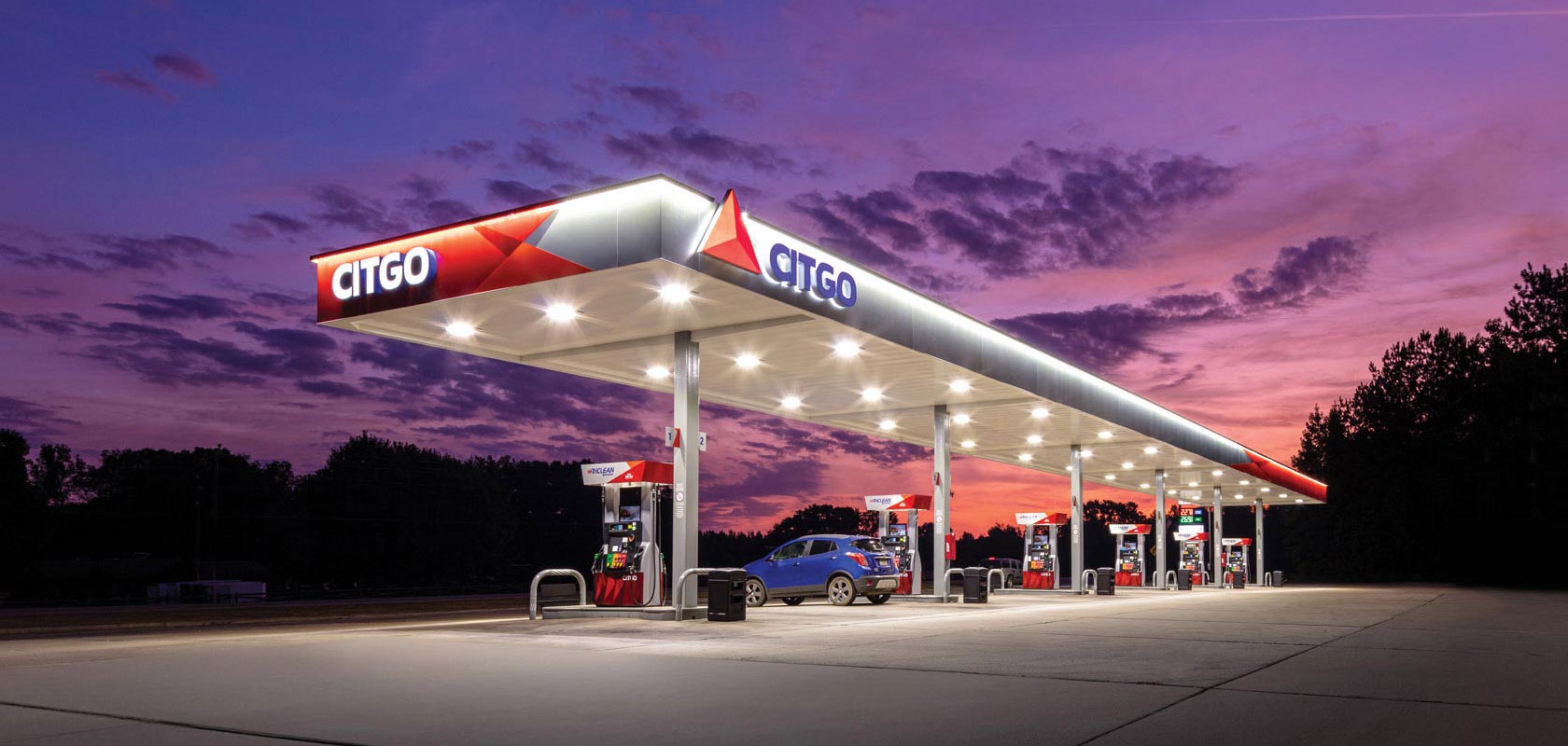 CITGO station at dusk